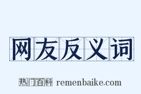 网友反义词是什么意思的图片
